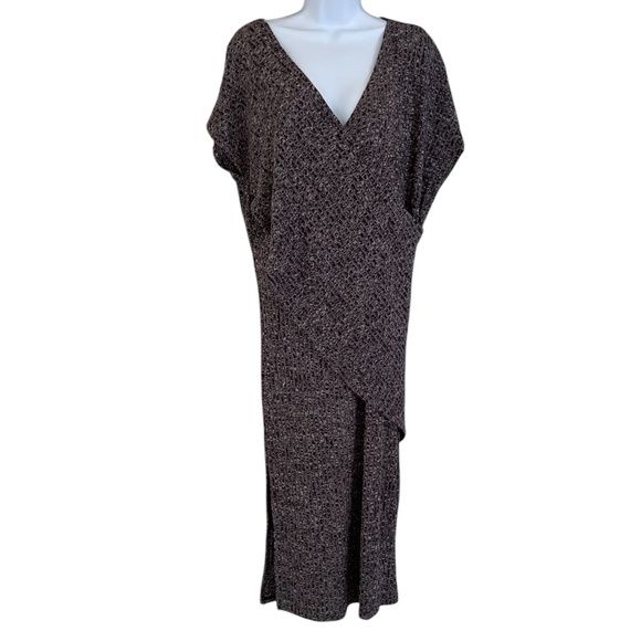 NWT grey wrap dress by Simple by Suzanne Betro, size medium. - Picture 1 of 3